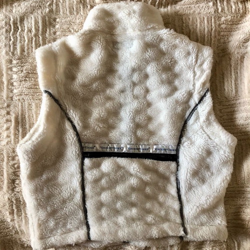 White Teddy Ski Vest Vincent Cooke like new, white, size M
