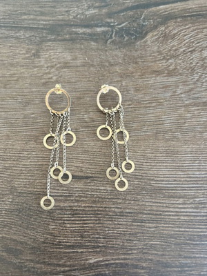 Μακριά σκουλαρίκια σαν καινούργια, χρυσαφί