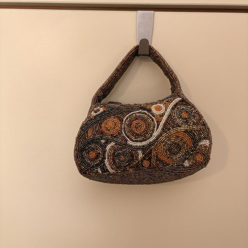 Evening bag with beads like new, colorful