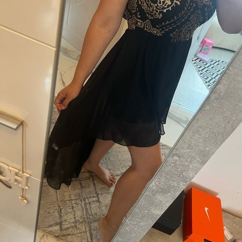 Festive dress with sequins like new, size M, black