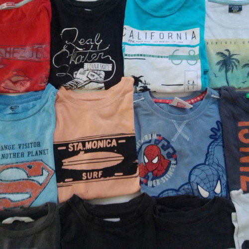 Benetton summer t-shirts used, pack of 12, branded size 5