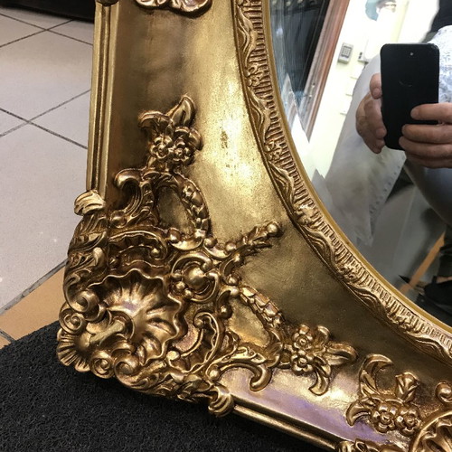 Carved handmade mirror new 80x68cm unique