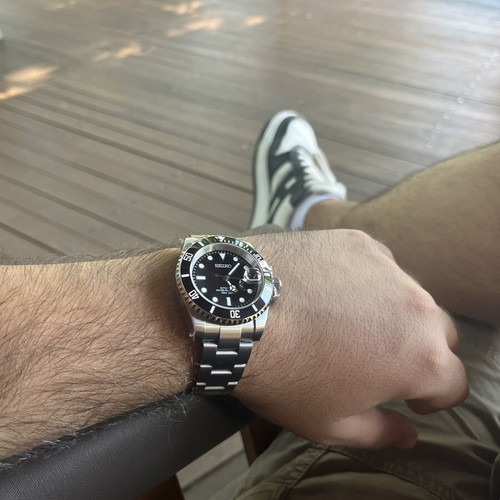 Seiko mod automatic wristwatch, 40mm, ceramic bezel, sapphire crystal