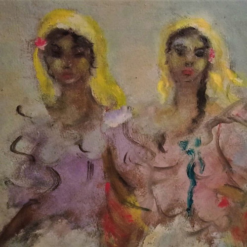 DORIS (2 Tsiggánes) painting like new with frame