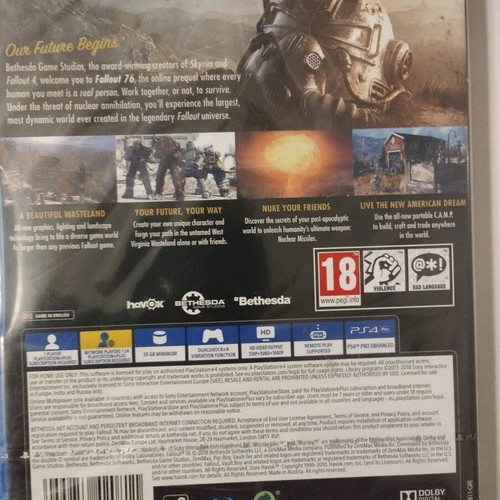 Fallout 76 PS4 new game