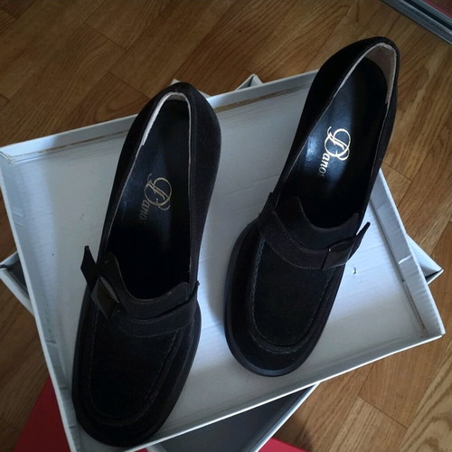 Danos suede leather black shoe size 40 new