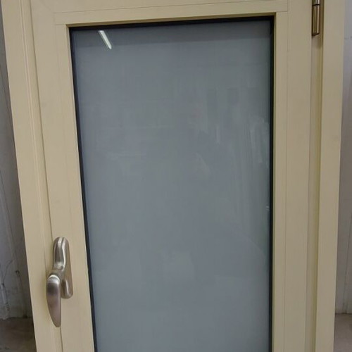 Aluminum window 60×117 with electric polyurethane roller, Sahara color, new display