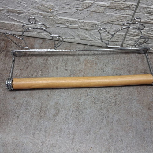 Kitchen paper holder metal and wood, like new