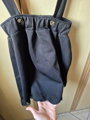 Handmade Black Chaton Salopette Skirt like new with lace