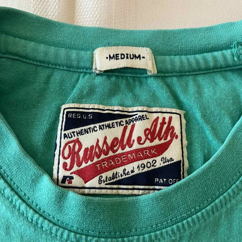 Russell Athletic men's T-shirt size M like new, green