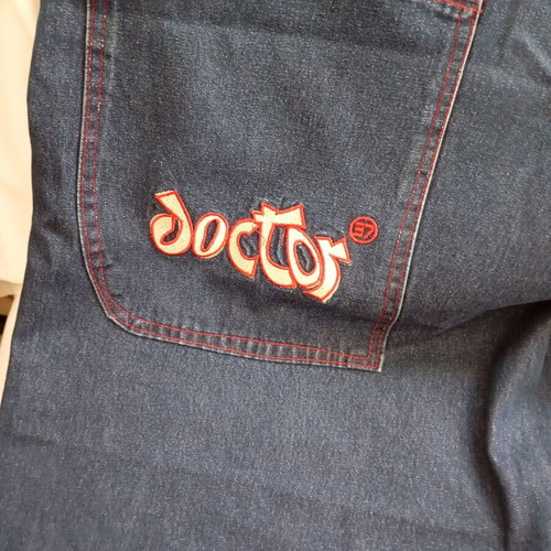 Doctor Vintage Baggy Rave Jeans Pants 3XL Used Dark Blue
