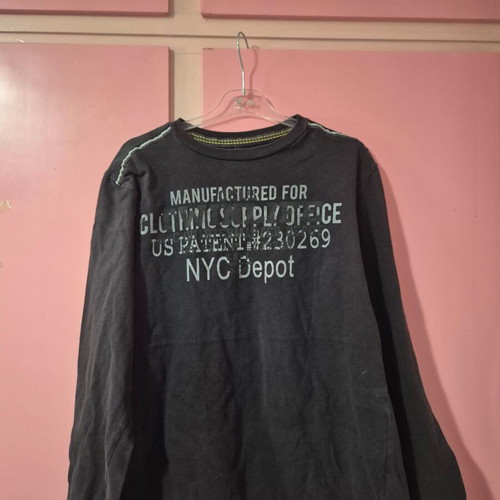 Twinlife Men's Long Sleeve Shirt L like new, black and gray