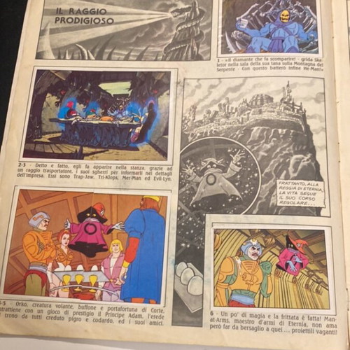 Panini Masters of the Universe Sticker Album used for transfer