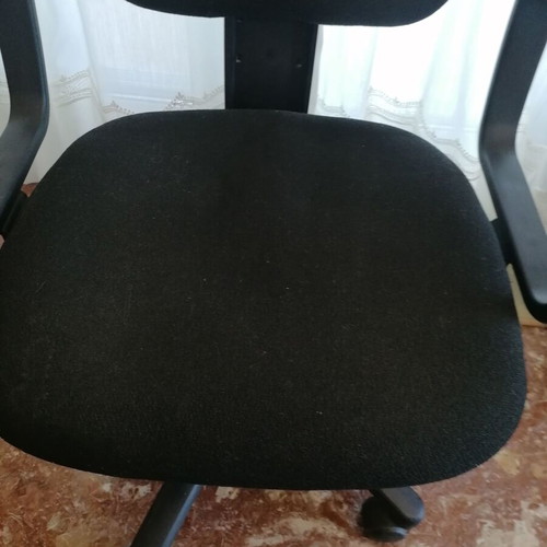 SATO office chair used, swivel, black-gray with side handles