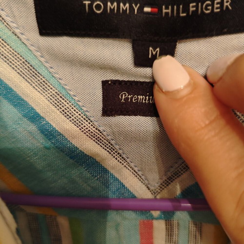 Tommy Hilfiger linen shirt striped medium like new
