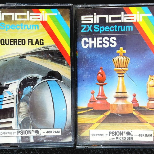 Chess and Chequered Flag original ZX Spectrum cassettes like new
