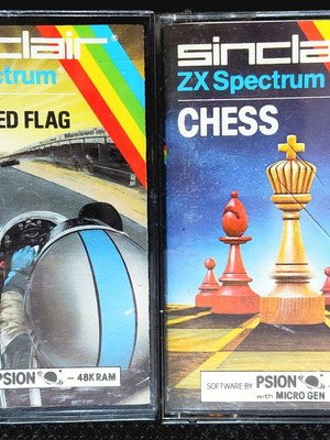 Chess και Chequered Flag original κασέτες για ZX Spectrum σαν καινούργιο
