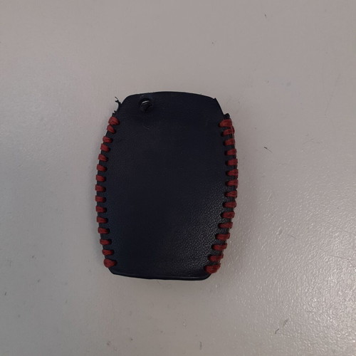 Mercedes leather car key protector black with red stitching like new