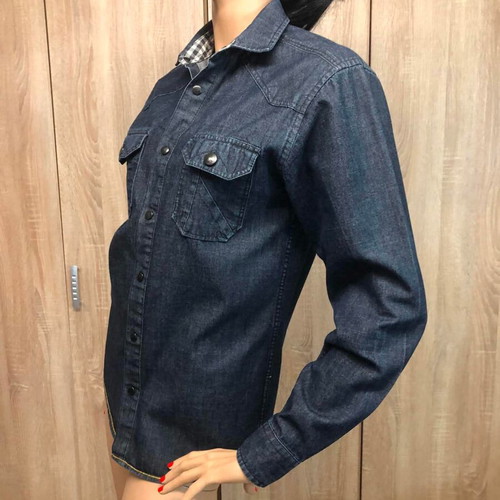 Cedar Wood State shirt new, size S/M, blue cotton