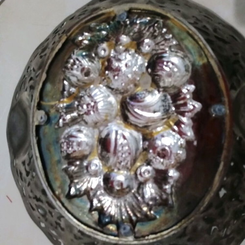 decorative fruit bowl with embossed design