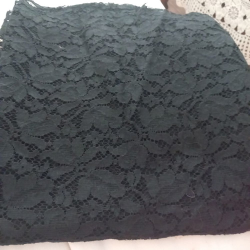 Guipure lace fabric black, like new, 85cm width, 2.85m length