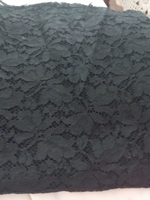 Guipure lace fabric black, like new, 85cm width, 2.85m length