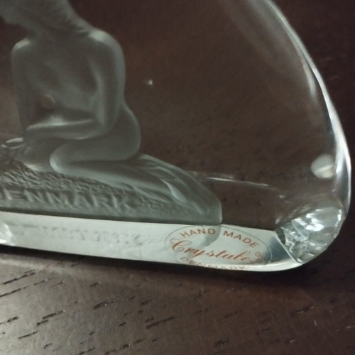 Crystalex Crystal Paperweight Little Mermaid handmade, like new