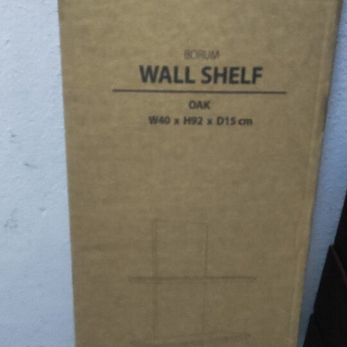 Borum wall shelf, 4 shelves, oak