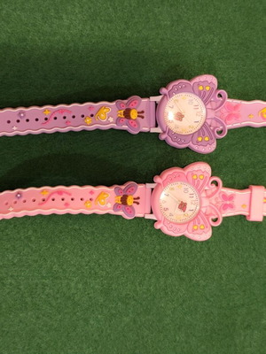 Children's analog butterfly wristwatches 3D set of 2