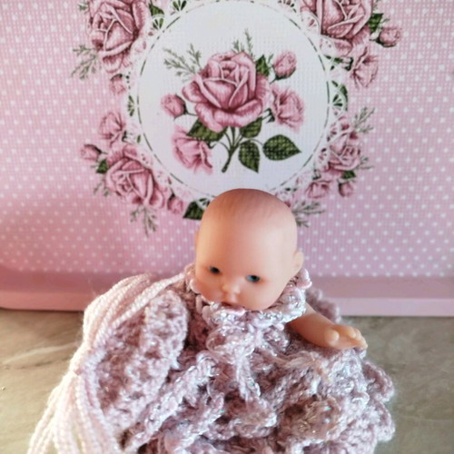 Doll with Handmade Dress and Hat New