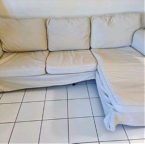 Καναπές IKEA EKTORP με υποπόδιο - σεσλόνγκ, αξίας 649€