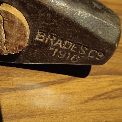 Brades Co hammer collectible used, 1916, 110-year-old heirloom