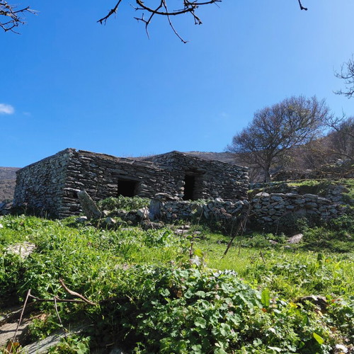 Land plot in Arni, Andros, 3 stremmata with sea view, water and electricity