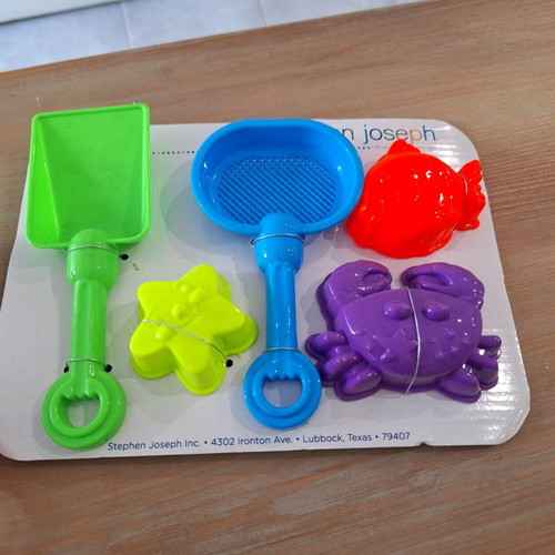 Beach bag children's new with plastic tools