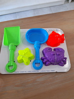 Beach bag children's new with plastic tools