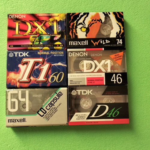 Cassette tapes pack of 6, new