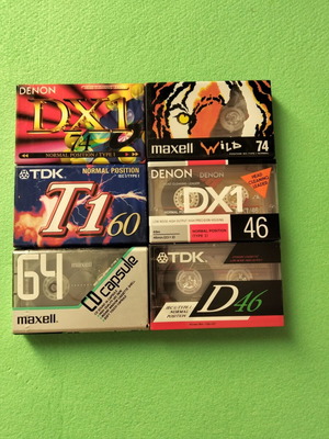 Cassette tapes pack of 6, new