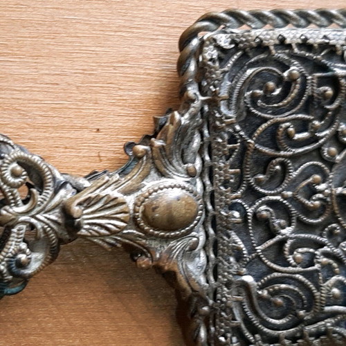 19th Century Hand Mirror used with Filigree Technique