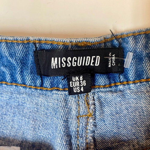Missguided Woman's Short Jeans Size 36 Used Blue
