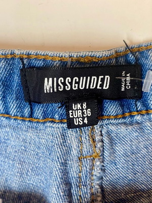 Missguided Woman's Short Jeans Size 36 Used Blue