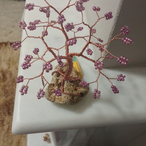 Copper tree with glass beads new