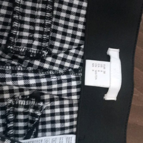 Zara women's pants with checkered pattern like new