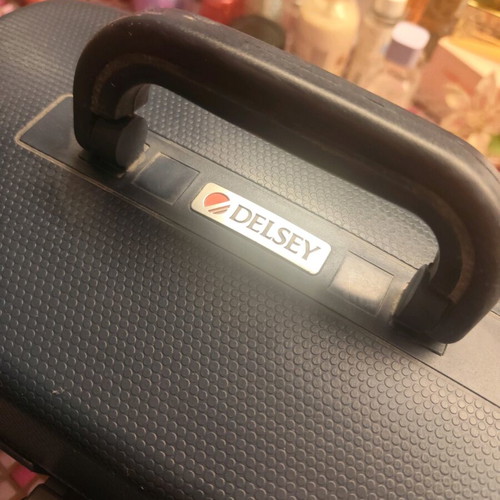 Delsey suitcase with security code blue like new