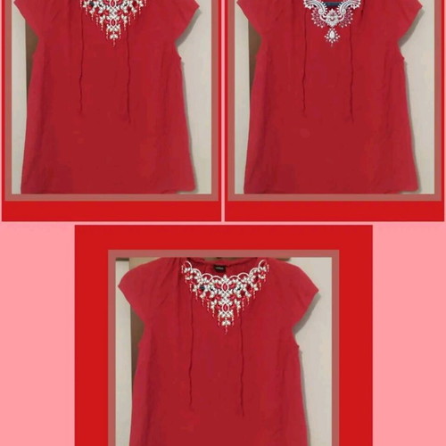 Red blouse like new, size L