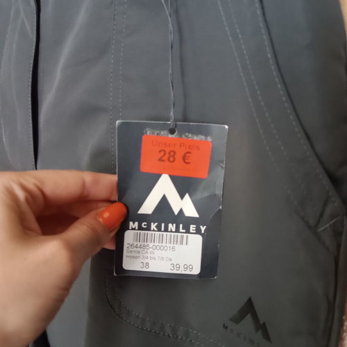 McKinley summer pants new, size L, black and gray