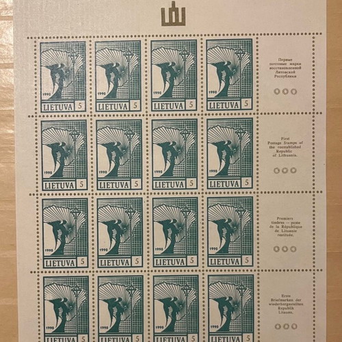 Stamp pages used, pack of 10, uncut, excellent condition