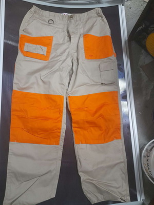 Axon Work Pants Beige - Orange Size Large New