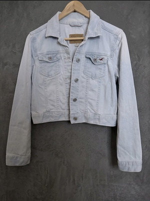 Vintage τζιν τζάκετ Hollister cropped, σαν καινούργιο, ανοιχτό μπλε