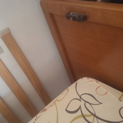 Double Sofa Bed used, opens from below to two beds