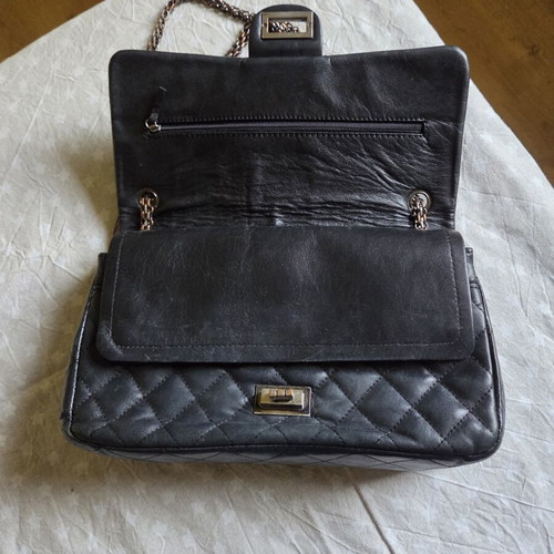 Chanel Reissue i flap μαύρη τσάντα ώμου μεταχειρισμένη